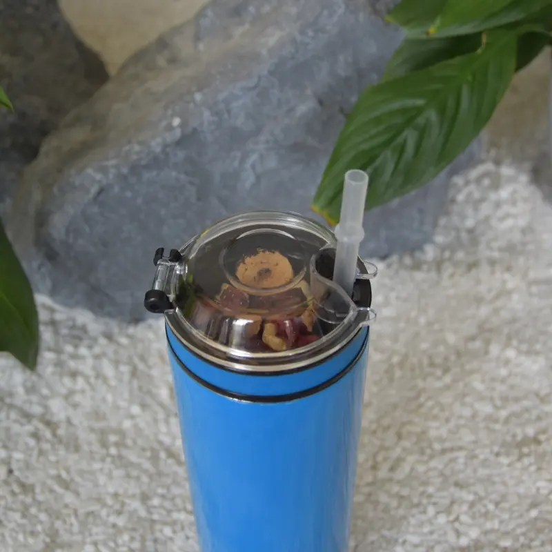 Tasse à café magique de style coréen, Mug isotherme en acier inoxydable, coupe slim, deux fonctions, en vrac, avec compartiment pour collations, nouveauté