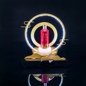 Chinese Style Fairy Cloud Wine <b>Rack</b> With Led Light Modern Round Design For <b>Bar</b> Party Display - Product Image 2