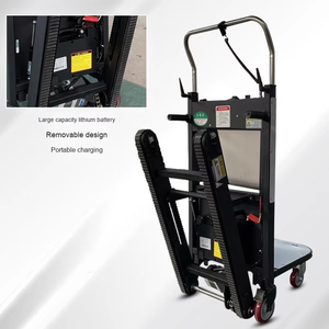 ओम इलेक्ट्रिक 300 किलोग्राम 400 सीढ़ी चढ़ाई मशीन फोल्डेबल स्टील प्लेटफॉर्म क्रॉलर प्रकार लिफ्ट परिवहन उपकरण - Product Image 3