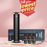 Diffuseur d'arômes électronique 2600 mAh, machine à parfum d'hôtel, commande par application, diffuseur portable en forme de tour avec 3 x 20 ml d'huile aromatique parfumée