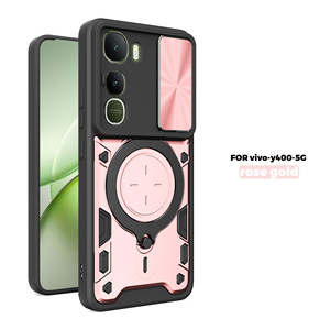 Vivo y400 5g עיצוב שריון tpu + תיק טלפון נייד במקרה טלפון נייד עם מעמד מסתובב & רכב הר מגנט shockproof - Product Image 5