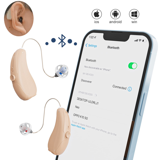 5-day Shipping Discount Price NEW Arrival OTC Hearing Aid Bluetooth APP Adjust Rechargeable Digital Hearing Aids for Seniors