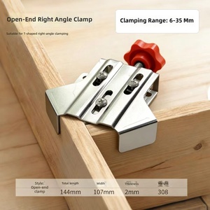 Pince d'angle en acier inoxydable pour le travail du bois, fixation rapide à 90 degrés, outil de positionnement pour cadres photo, Chine - Product Image 1