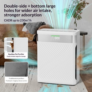 Purificador de Aire para Mascotas, Fuerte Succión en Ambos Lados, Iones Negativos en la Parte Inferior, Pantalla PM2.5, Bajo Ruido, Alimentación por CC, Elimina Olores de Mascotas - Product Image 2