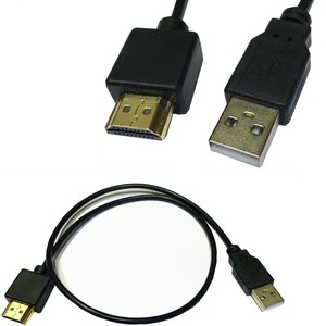<b>Usb</b> To <b>HdmI</b> Cable 0.5m All Copper Black Car Charger Adapter - Product Image 3