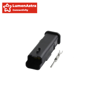 Conector de cable de 2 pines macho/hembra para sensor regulador de faros de automóvil, impermeable IP68, clasificación 3A, carcasa PA66 para cableado