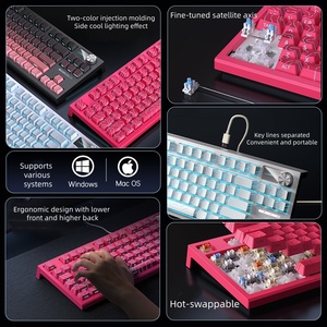 Teclado mecánico LANGTU LT84 intercambiable en caliente para juegos y oficina, teclado para juegos con cable de montaje lateral para computadora portátil en stock. - Product Image 5