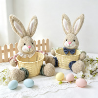 Panier de rangement QY Creative Home pour cadeaux et bonbons, motif lapin mignon de dessin animé, idéal pour les fêtes d'anniversaire et Pâques