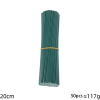 Fil floral en caoutchouc de 2 mm, 50 pièces/paquet, pour roses artificielles en plastique, fournitures de fleuriste, accessoires pour fleurs de savon DIY, vente en gros