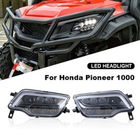 YongJin phare LED Atv Utv phare avec ange blanc pour Honda Pioneer 1000 Talon Rancher 420 Foreman 500 Rubicon 2014-2020