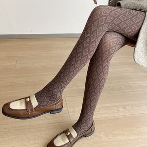 Nicchia stile retrò giapponese modello scuro Jacquard media spessa Base equipaggio <span class=keywords><strong>calze</strong></span> di seta grande elastico bianco latte - Product Image 1