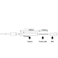 Sonda de Osciloscopio GlobalTone de 100MHz, 1:1/10:1, Clip BNC, Alta Impedancia Pasiva, Sondas Estroboscópicas P6100 (2 piezas/juego)