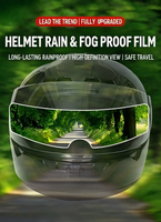 Film anti-buée et anti-pluie universel pour casque de moto et de scooter électrique, patch de visière transparente imperméable