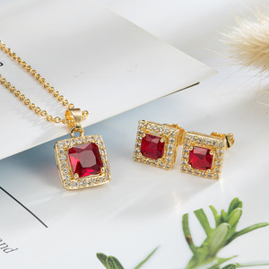 Conjuntos de collares de estilo Vintage de alta calidad para mujer, joyería de circón de buena calidad para exportación al por mayor - Product Image 1