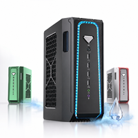 PC Workstation Berpendingin Cair R7-9800X3D / R9-9900X / R9-9950X3D RTX 4070 12GB Mini PC Dengan GPU Desktop untuk Komputer Gaming Mini