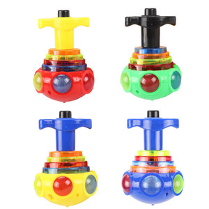 Toupie musicale Ufo colorée avec lumières et son pour enfants de 2 à 4 ans, jouet unisexe à piles - Product Image 1