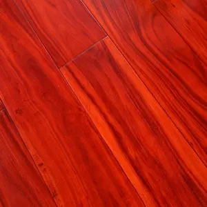 prefinished luxury santos mahogany color small leaf Acacia solid wood flooring