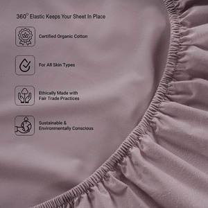 Sábana bajera de algodón orgánico 100%, conjunto de 3 piezas de tamaño queen, Sábana bajera y 2 fundas de almohada de <span class=keywords><strong>Nan</strong></span> Tong - Product Image 5