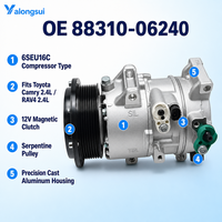 Compresseur de climatisation automobile 12v 10361581 88310-06320 88320-YC010 6512603 CO 11178JC 8831006240 8831042270 pour TOYOTA Camry 2.4L