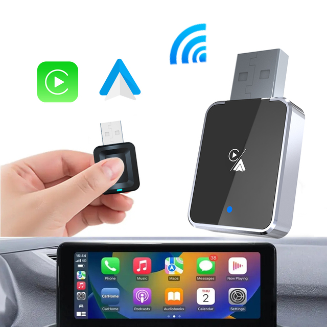 Aluminum Alloy USB Wireless Carplay Android Auto Adapter Box for BMW 428 2015-2016 with 1 Year Warranty