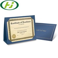 Carpeta de papel de estampación personalizada, soporte de Certificado de archivo A4/5