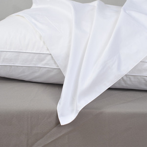 Vente en gros personnalisée <span class=keywords><strong>Taie</strong></span> <span class=keywords><strong>d</strong></span>'<span class=keywords><strong>oreiller</strong></span> enveloppe en coton uni blanc hôtel - Product Image 3