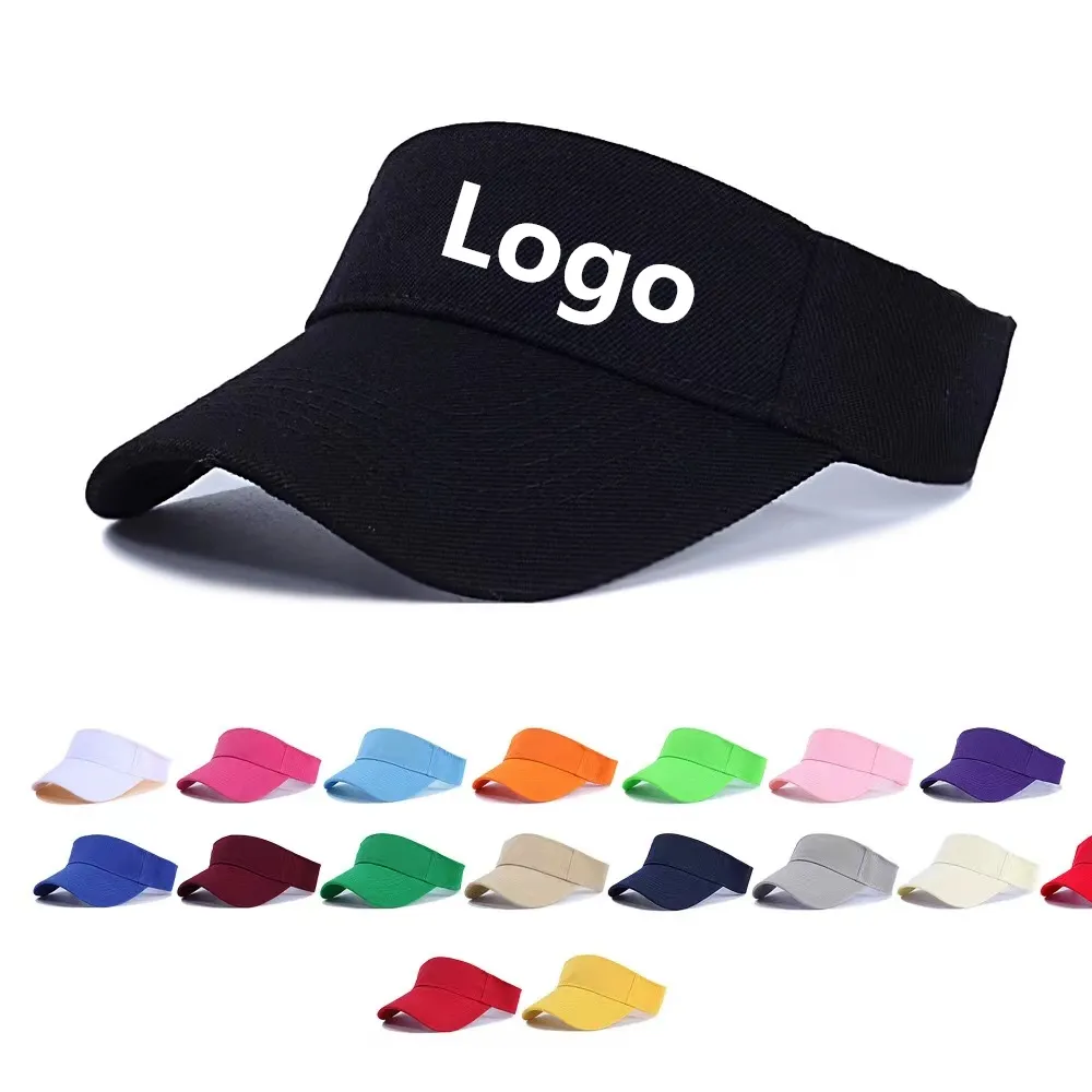 Wholesale design visor hats,Sun Sports Cycling Cotton Plain Visor Top Empty Hat,Outdoor Tennis Golf Adjustable Sun Visors