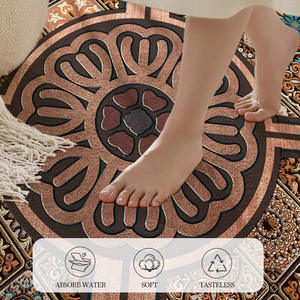 Tapete de Cocina de Bambú y Algodón con Base de Goma Antideslizante, Rectangular, Color Gris, Fácil de Limpiar, Absorbente y Resistente a las Manchas - Product Image 2