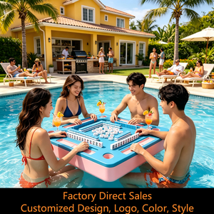 Table de Mahjong flottante pour piscine, plateau flottant en mousse EVA, tapis flottant imperméable et portable pour jeux de poker sur le lac - Product Image 2