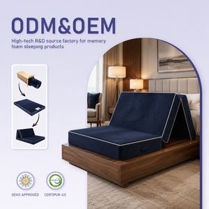 Matelas pliable en mousse à mémoire de forme OEM ODM, <span class=keywords><strong>lit</strong></span> de sol portable à trois plis, canapé-<span class=keywords><strong>lit</strong></span> pour les acheteurs de marques de détail - Product Image 1
