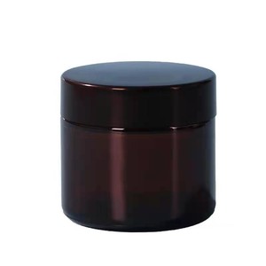 Bocaux en verre ambré foncé 5g-100g, forme cylindrique, contenants pour compléments alimentaires avec couvercles, crème pour le visage, soins de la peau, base en bois, sérigraphiés - Product Image 5