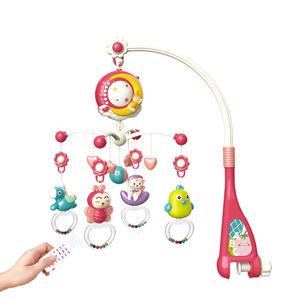 Mobile électrique de lit de Coran de rotation de 360 degrés d'animal, jouet de cloche de lit de bébé nouveau-né - Product Image 1