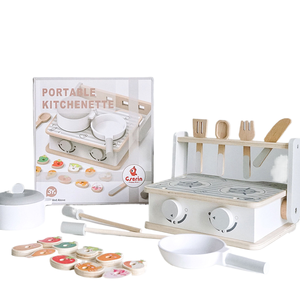 Bonne qualité Ouyi Puzzle <span class=keywords><strong>pour</strong></span> enfants jouer à la maison classe garçons et filles cuisine en bois Barbecue Simulation cuisson jouets intérêt culture - Product Image 1