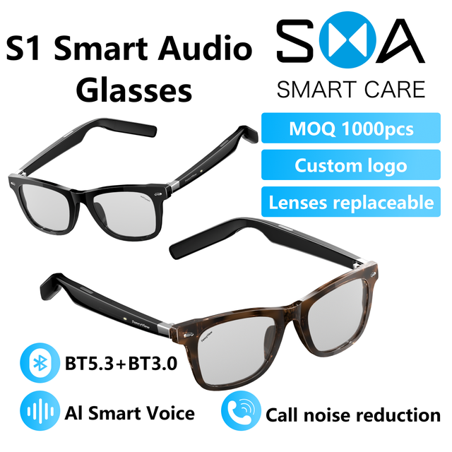OEM Customized AI Smart Glasses Real-time Translation & Smart Object Recognition Bluetooth Noise Reduction Call HD Sunglasses