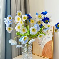 Fleurs artificielles en soie de pavot en gros, grand format, réalistes et parfumées, pour la rentrée scolaire, la maison, les fêtes, les centres de table et les décorations murales