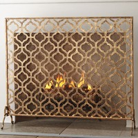 Nouvelle cloison de cheminée en fer forgé de style minimaliste moderne, d'origine chinoise, avec grille en maille pour salon, porte en fer forgé sur mesure