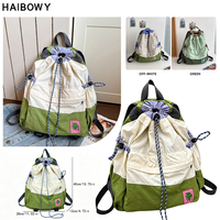 Sac à dos à cordon HAIBOWY avec logo personnalisé, grande capacité, sac à bandoulière léger, sac à dos pour femmes pour l'escalade, les voyages, les sports, la randonnée