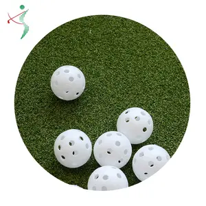 最高品質のゴルフプラスチック練習ボールエアフローボールゴルフスイングトレーナーエイド