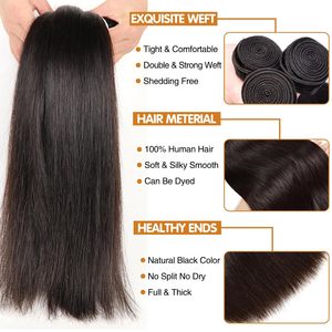Extensions de cheveux humains vierges naturels non traités, grade 16A, bruts, vietnamiens, lisses, provenant d'un seul donneur, <span class=keywords><strong>en</strong></span> paquets - Product Image 3
