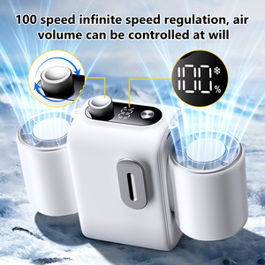 Ventilador de Cintura para Exteriores Suministrado por Fábrica, 100 Velocidades, Regulación Continua + Pantalla Digital, Panel de Refrigeración Doble, <span class=keywords><strong>Aire</strong></span> Frío - Product Image 2