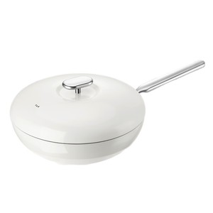 Fry <b>Pan</b> 30cm Non-Stick <b>Ceramic</b> Coating White Pink Round For Gas And Induction Cookers - Product Image 2