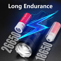Lampe torche rechargeable multifonctionnelle super brillante 100000 lumens LED en aluminium