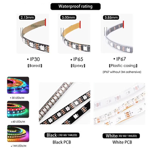 <span class=keywords><strong>Tira</strong></span> de <span class=keywords><strong>LED</strong></span> Direccionable WS2812 WS2812b 5050, 5V RGB, 30LED/M, 60LED/M, 144LED/M, Impermeable IP30 IP65 IP67, <span class=keywords><strong>Tira</strong></span> <span class=keywords><strong>LED</strong></span> 2812 2812b - Product Image 5