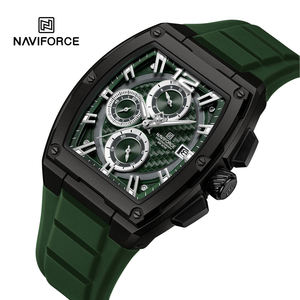 Montre chronographe à quartz NAVIFORCE 8050 pour homme, style professionnel de haute qualité, montre-bracelet multifonction sport, bracelet en silicone, verre - Product Image 1