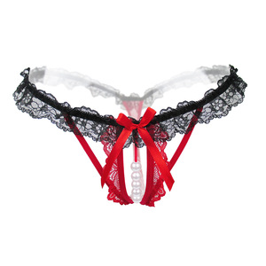 Bragas sexis con cuentas, pantalones <span class=keywords><strong>en</strong></span> forma de T de encaje sexual de Color sólido, ropa interior transparente para mujer, sin rastro Mini calzoncillos, novedad de 0773 - Product Image 6