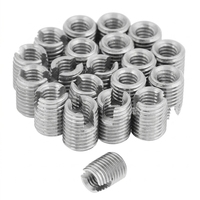 Zoll- und metrische selbstschneidende Gewindeeinsätze 5/16-18 M12x1,5-15mm aus Edelstahl mit polierter Oberfläche, Festigkeitsklasse 8.8, vollständig gewindete Ausführung