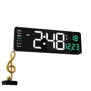 16 inch Digital Wall Clock with Remote Control of 10-Level Brightness Adjustment