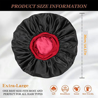 Bonnet de nuit en satin double couche avec LOGO personnalisé, bandeau large élastique, turban pour cheveux, pour soins nocturnes et douche, ajustable, grand volume