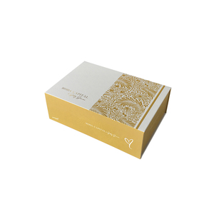 Boîte pliable robuste et biodégradable, imprimée à l'or, motif floral, <span class=keywords><strong>pour</strong></span> cosmétiques de luxe et cadeaux de beauté haut de gamme - Product Image 1