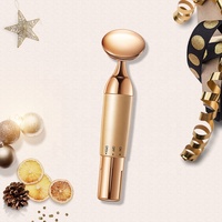 Outil facial, masseur facial portable de couleur or alimenté par piles AA, kit d'appareil de massage facial quotidien pour les soins de la peau, pour un usage domestique